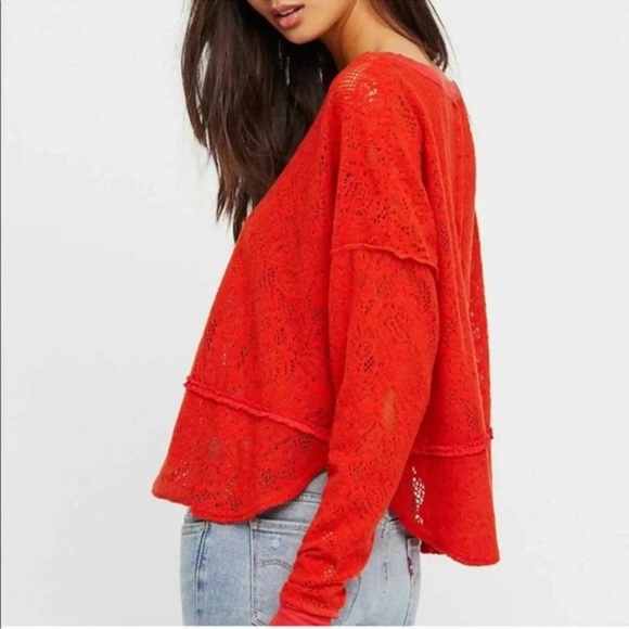 FREE PEOPLE “Not Cold in this Lace” Top - Picture 2 of 6